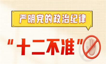 严明党的政治纪律“十二不准”
